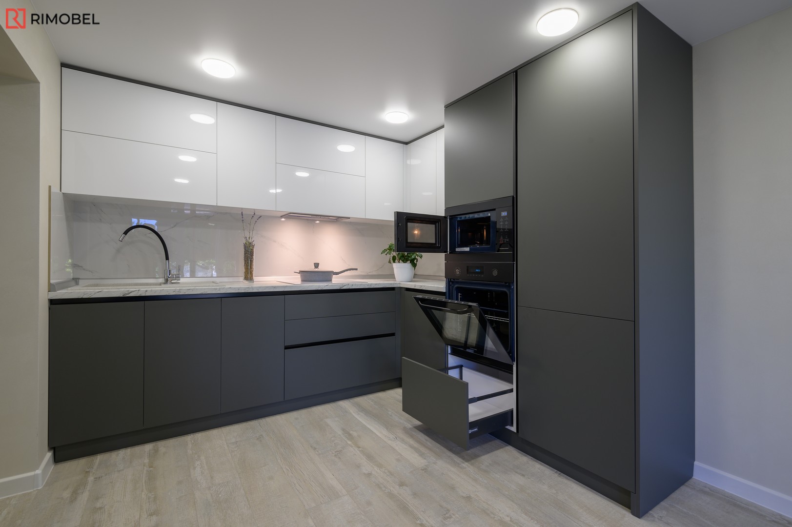 Bucătărie modernă în formă de L – Model MOD345