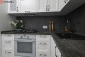 Bucătărie neoclasică în formă de „L” fronturi MDF frezat 3D - vopsit Alb NEO193 Bucătării Neoclasice mobila