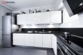 Bucătărie modernă în formă de „L” fronturi MDF vopsit lucios Alb MOD211 Bucătării moderne la comanda chisinau