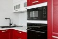 Bucătărie clasică în formă de „L” fronturi Lemn masiv Roșu CLA30 Bucătării clasice la comanda chisinau