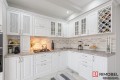Bucătărie clasică în formă de „L” fronturi Furnir frezat 3D Alb CLA13 Bucătării clasice la comanda chisinau