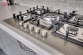 Bucătărie neoclasică în formă de „L” fronturi MDF frezat 3D - vopsit Gri NEO140 Bucătării Neoclasice la comanda