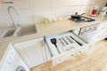 Bucătărie clasică în formă de „L” fronturi MDF frezat 3D - vopsit Fildeș CLA169 Bucătării clasice mobila