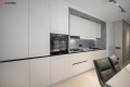 Bucătărie modernă liniară cu fațada MDF vopsit mat Alb MOD423 Bucătării moderne la comanda
