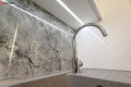 Bucătărie modernă liniară cu fațada Acrylux Alb MOD392 Bucătării moderne mobila