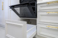 Bucătărie neoclasică liniară cu fațada MDF frezat 3D - vopsit Casmir NEO416 Bucătării Neoclasice la comanda chisinau