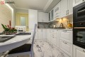 Bucătărie neoclasică în formă de „L” fronturi MDF frezat 3D - vopsit Alb NEO254 Bucătării Neoclasice mobila