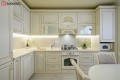Bucătărie clasică în formă de „L” fronturi MDF frezat 3D - vopsit Bej CLA258 Bucătării clasice la comanda